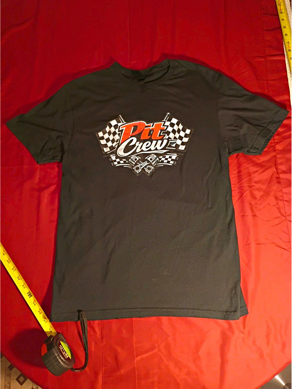 Gildan Softstyle Medium Black Pit Crew Graphic T-Shirt